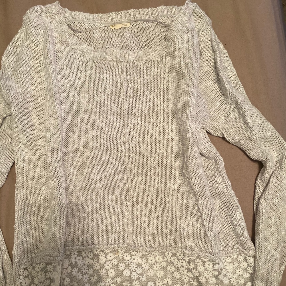 Hem and Thread grey sweater